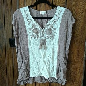 Umgee+ Embroidered Top